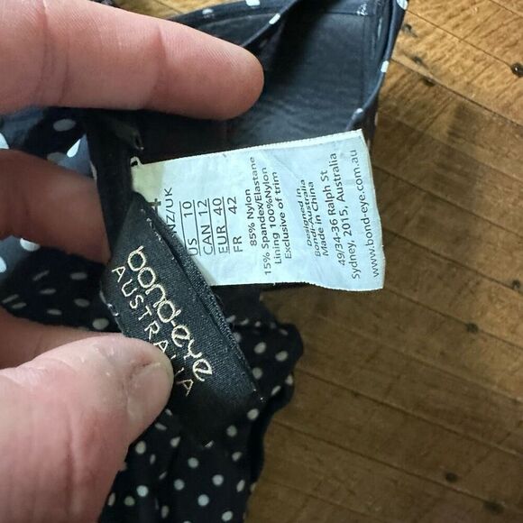 Bond Eye Australia gathered ruched 10 polka dot one piece swimsuit - Picture 3 of 3